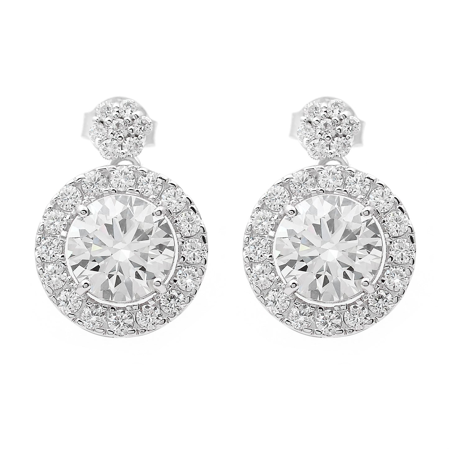 4.03 Carats Lab Grown Diamond 14K Gold Earrings
