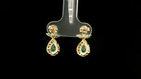 1.74 Ct Pear Emerald 14K Gold Earrings