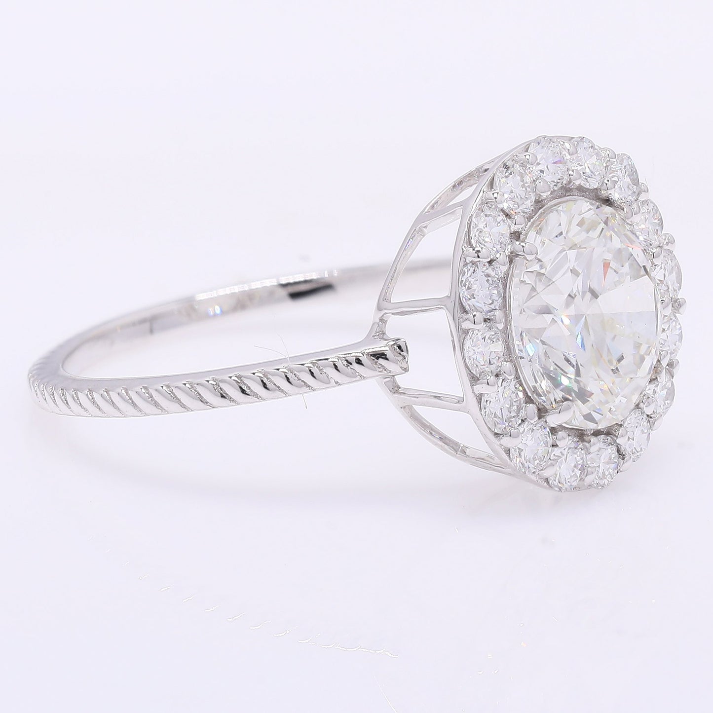 2.50 Carats Lab Grown Diamond 14K Gold Ring