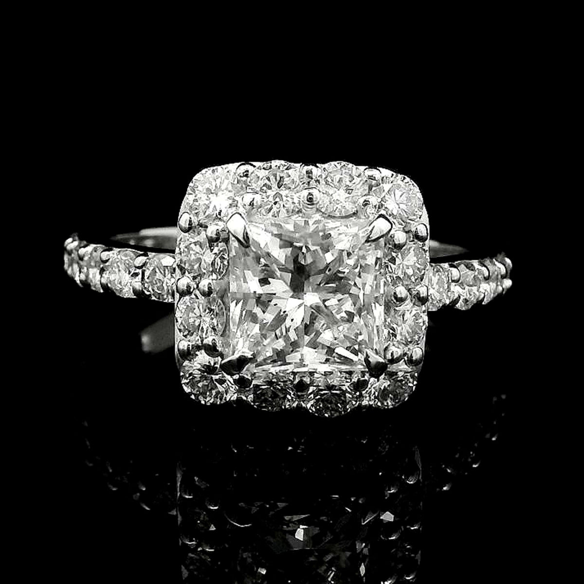 2.96 Carats Lab Grown Diamond 14K Gold Ring