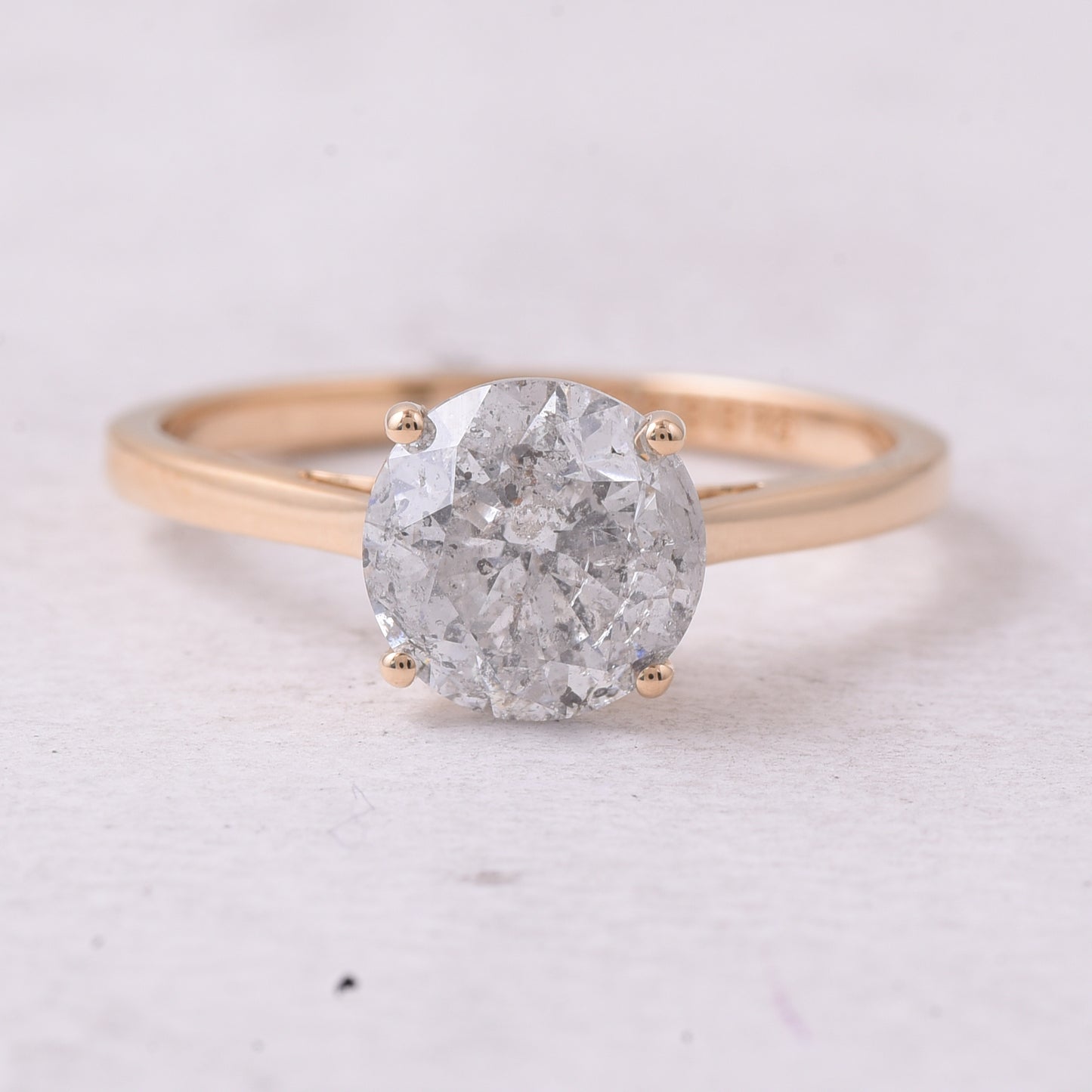 2.08 Ct Round Diamond 14K Gold Ring