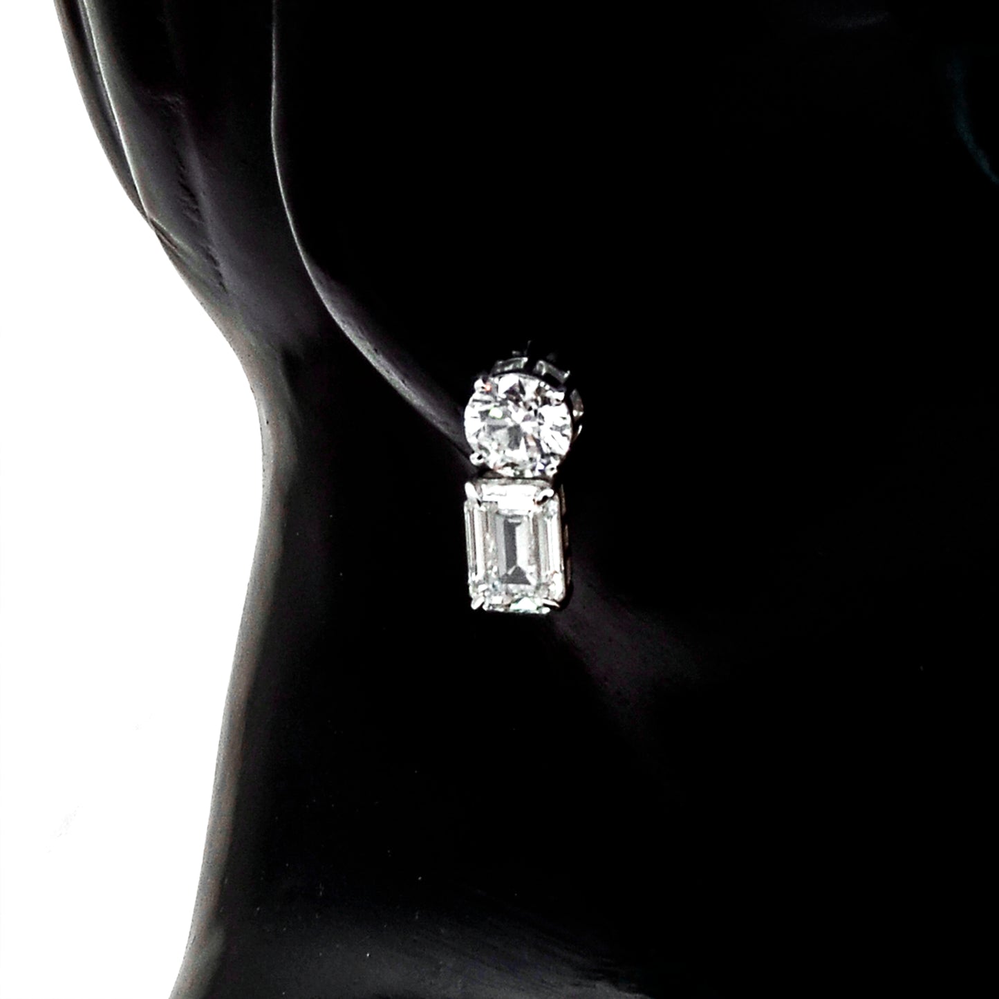 5.23 Carats Lab Grown Diamond 14K Gold Earrings