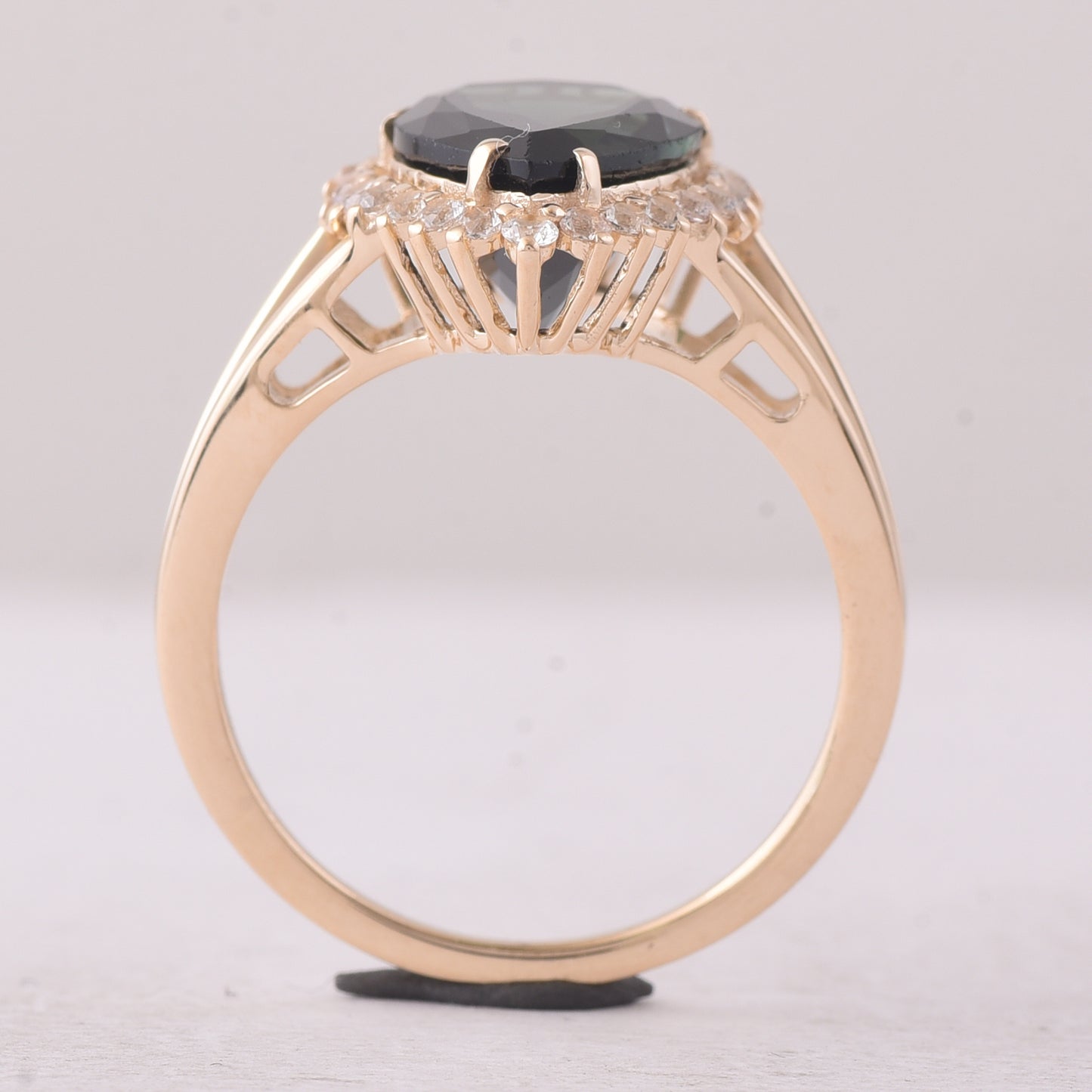 4.24 Ct Pear Tourmaline 9K Gold Ring