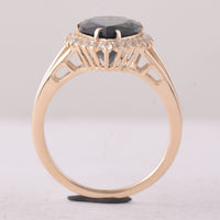 4.24 Ct Pear Tourmaline 9K Gold Ring