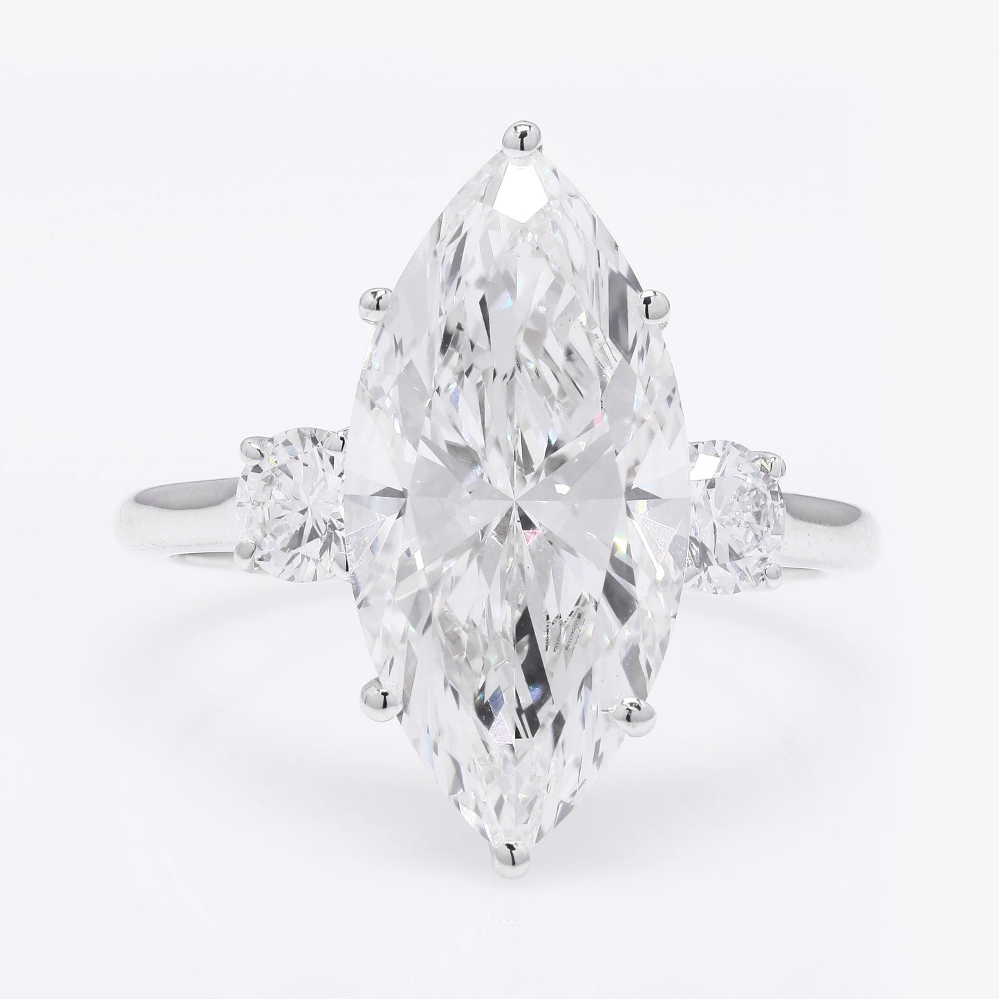 5.48 Ct Marquise Brilliant Lab Grown Diamond 14K Gold Ring