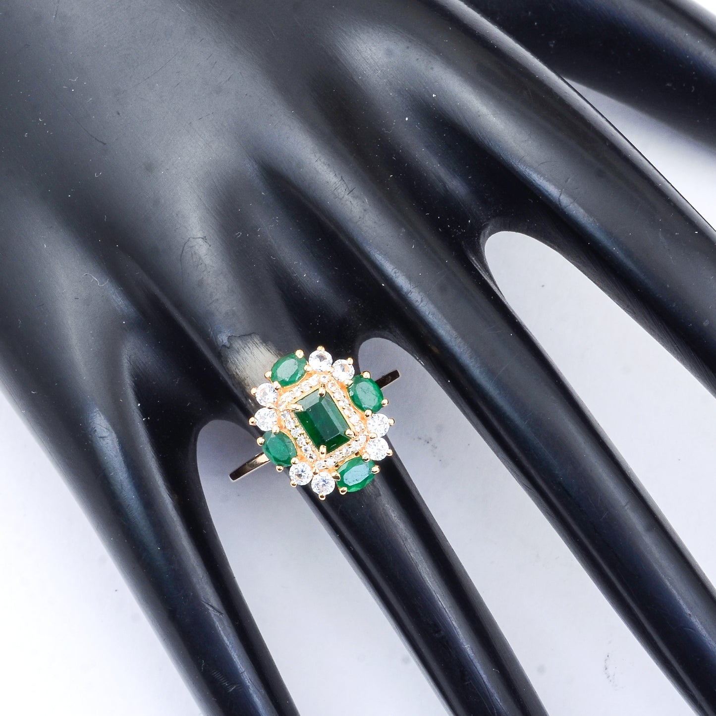 1.59 Ct Octagon Emerald 14K Gold Ring