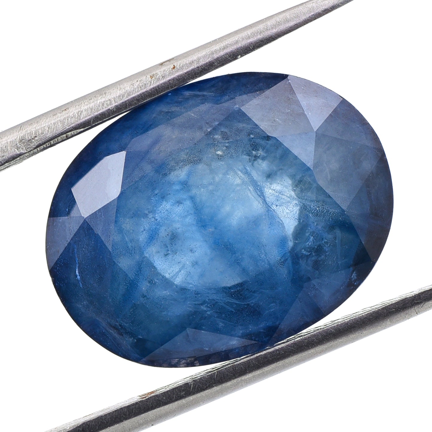 10.91 Natural Corundum Sapphire Oval Mixed Cut Gemstone