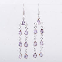 10.33 Ct Amethyst 925 Sterling Silver Earrings