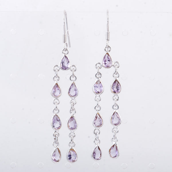 10.33 Ct Amethyst 925 Sterling Silver Earrings