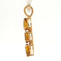 1.59 Ct Pear Yellow Diamond 14K Gold Pendant
