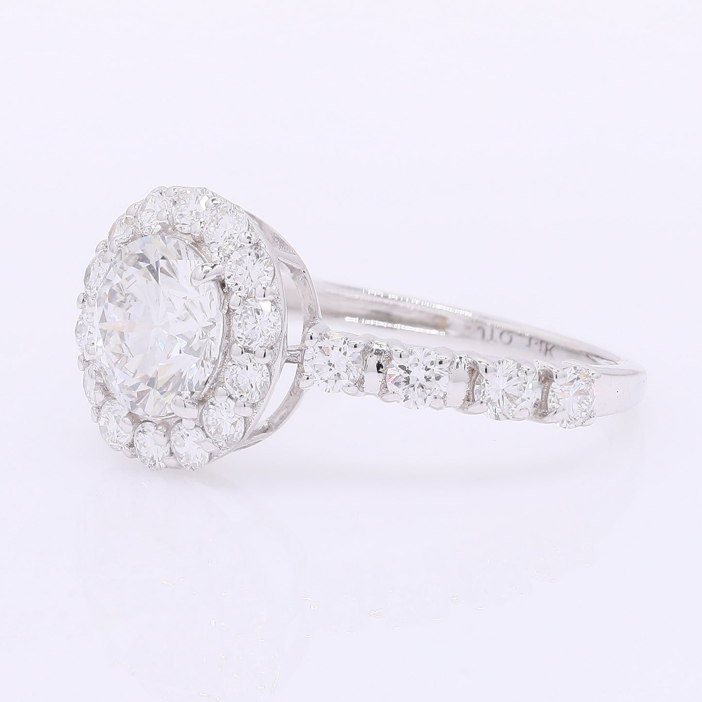 2.06 Carats Lab Grown Diamond 14K Gold Ring