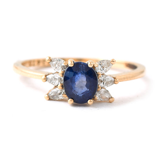 1.23 Ct Oval Sapphire 14K Gold Ring