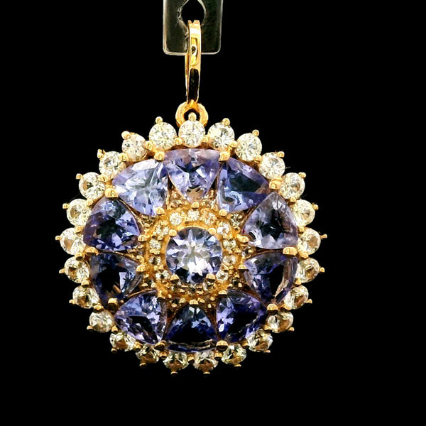 2.45 Ct Round Tanzanite 14K Gold Pendant