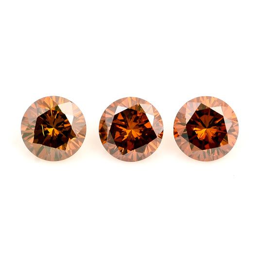 0.50 Red Diamond Round Loose Gemstone