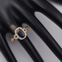 1.84 Ct Oval Sapphire 9K Gold Ring