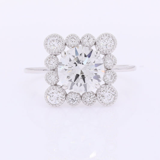 2.44 Carats Lab Grown Diamond 14K Gold Ring