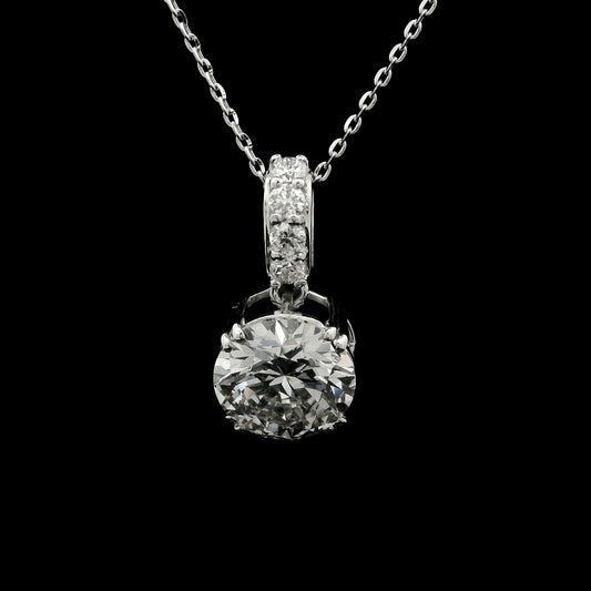 2.24 Carats Lab Grown Diamond 14K Gold Pendant