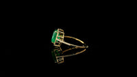 2.48 Ct Oval Natural Emerald 14K Gold Ring