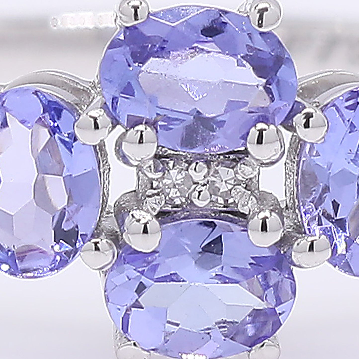 0.70 Ct Oval Mixed Cut Natural Tanzanite 950 Platinum Ring