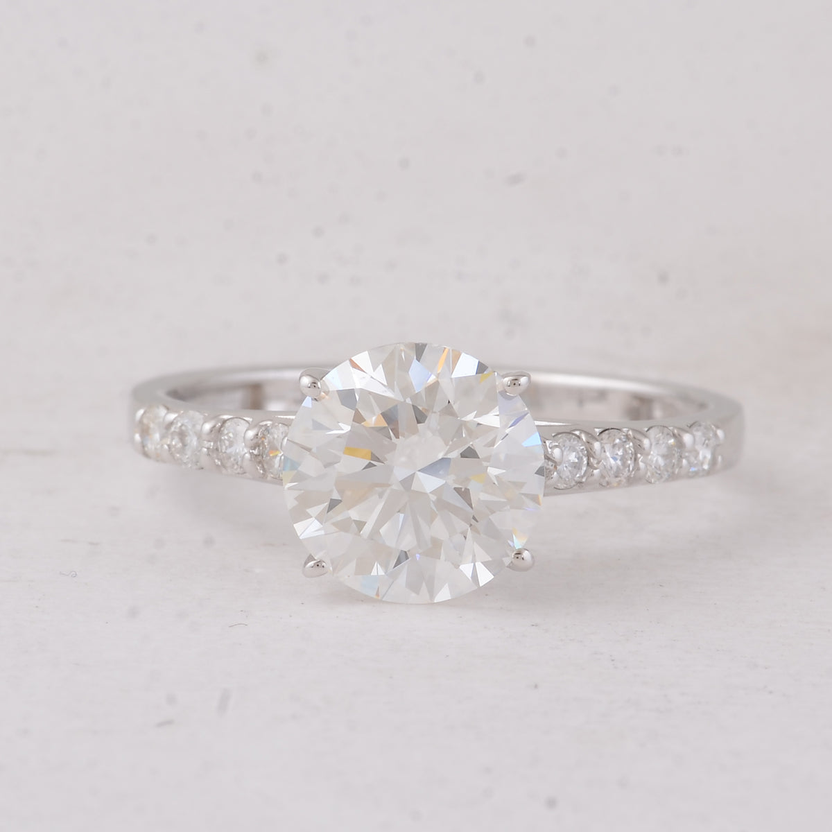 2.28 Carats Lab Grown Diamond 14K Gold Ring
