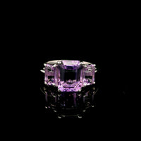 3.35 Ct Octagon Amethyst 925 Sterling Silver Ring