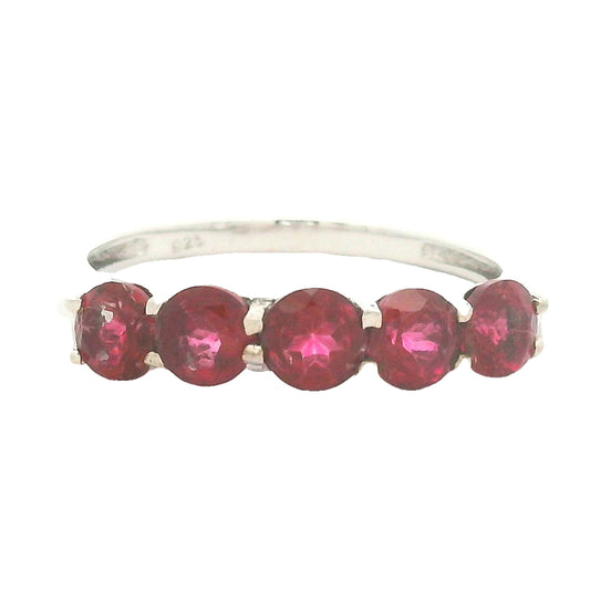 1.60 Ct Round Pink Topaz, 925 Sterling Silver Ring