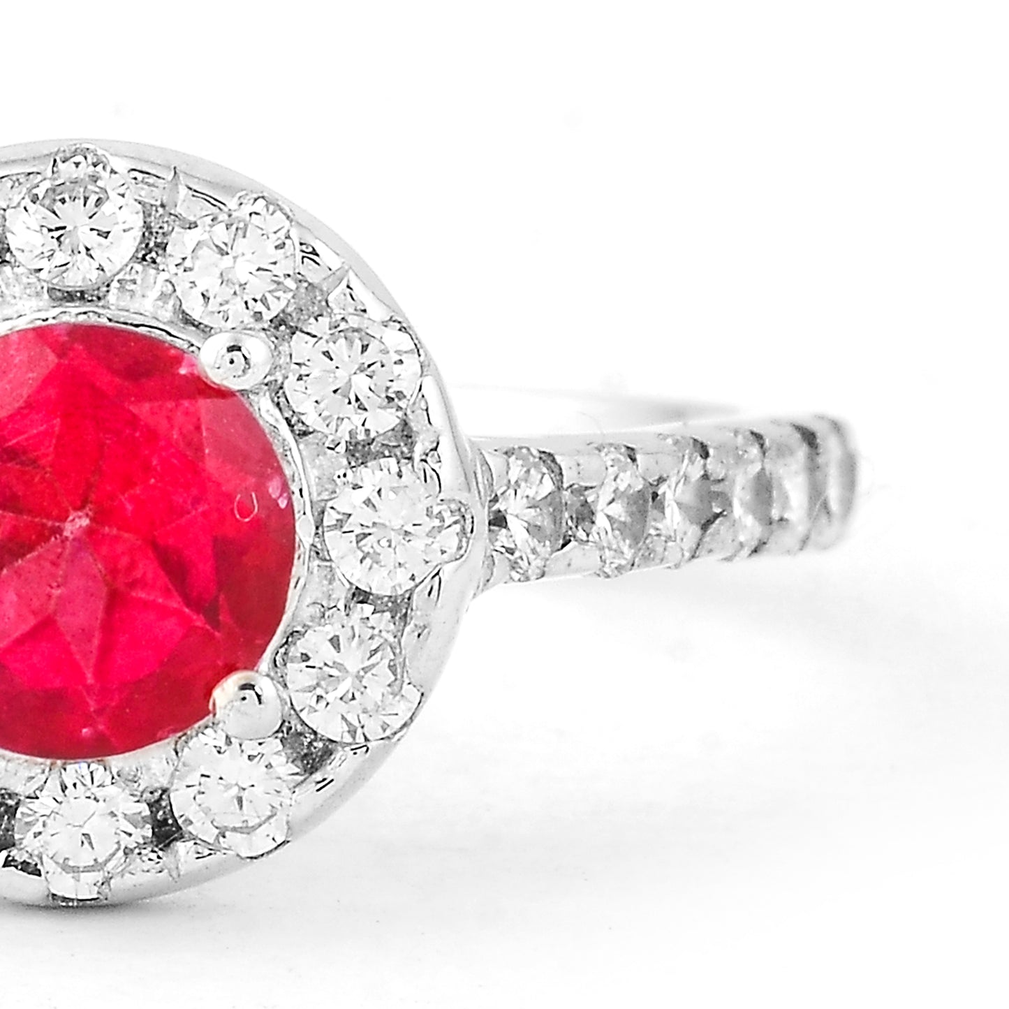 2.59 Ct Round Pink Topaz, Cubic Zirconia, 925 Sterling Silver Ring