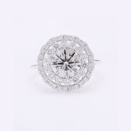 2.93 Carats Lab Grown Diamond 14K Gold Ring