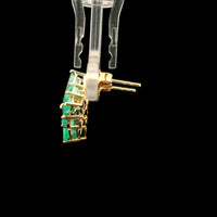 3.14 Ct Marquise Emerald 14K Gold Earrings