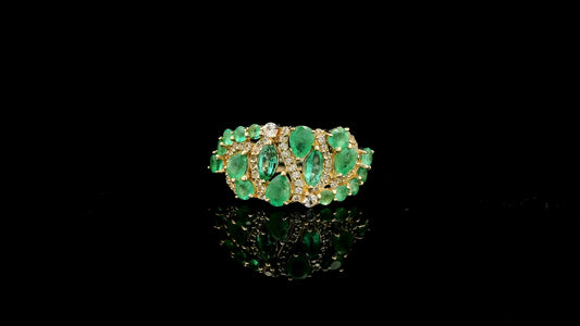 1.80 Ct Marquise Emerald 14K Gold Ring