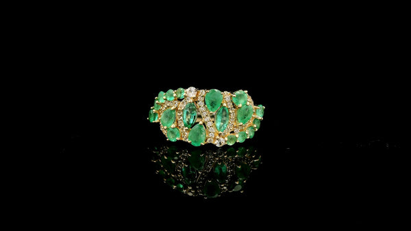 1.89 Ct Marquise Emerald 14K Gold Ring