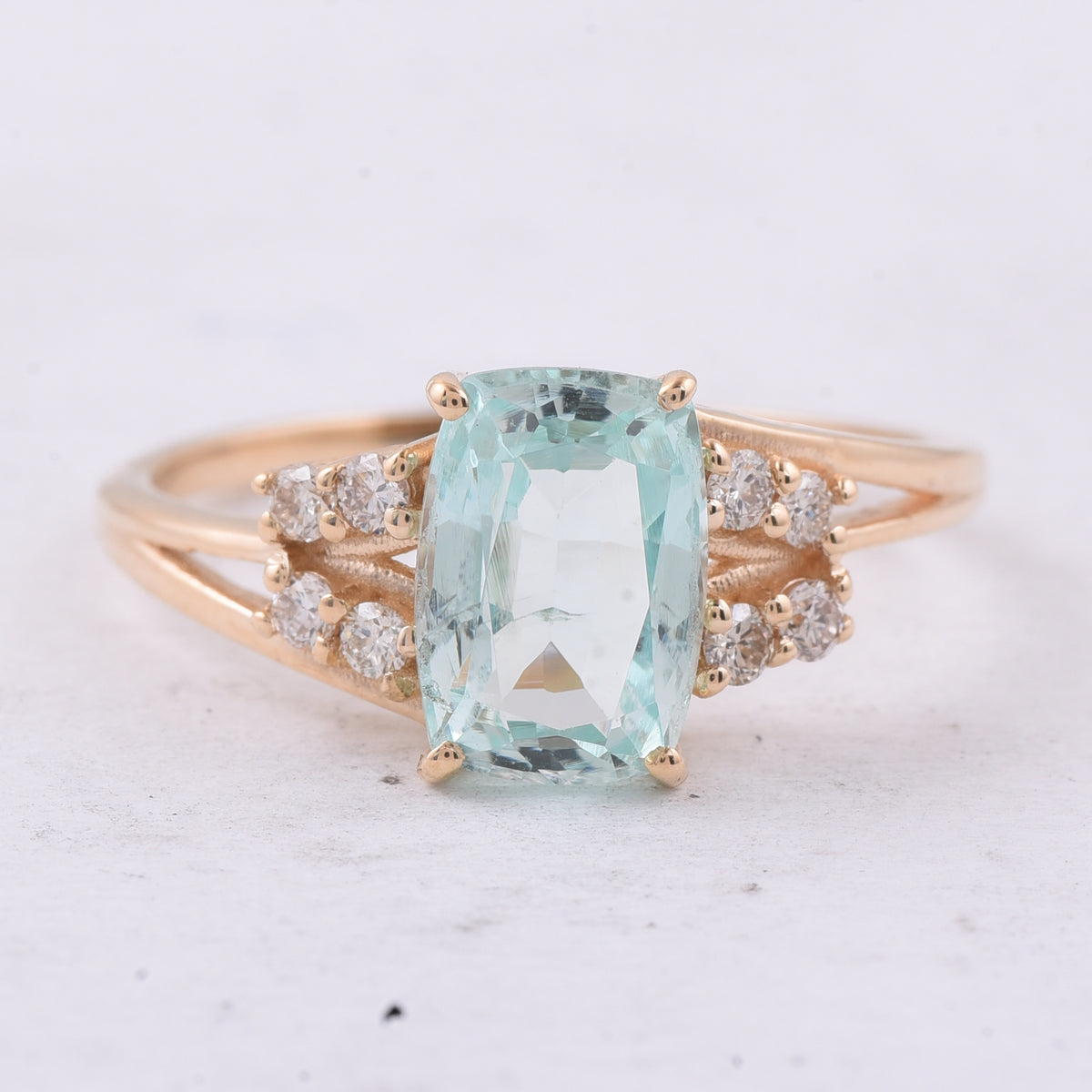 1.81 Ct Cushion Natural Emerald 14K Gold Ring
