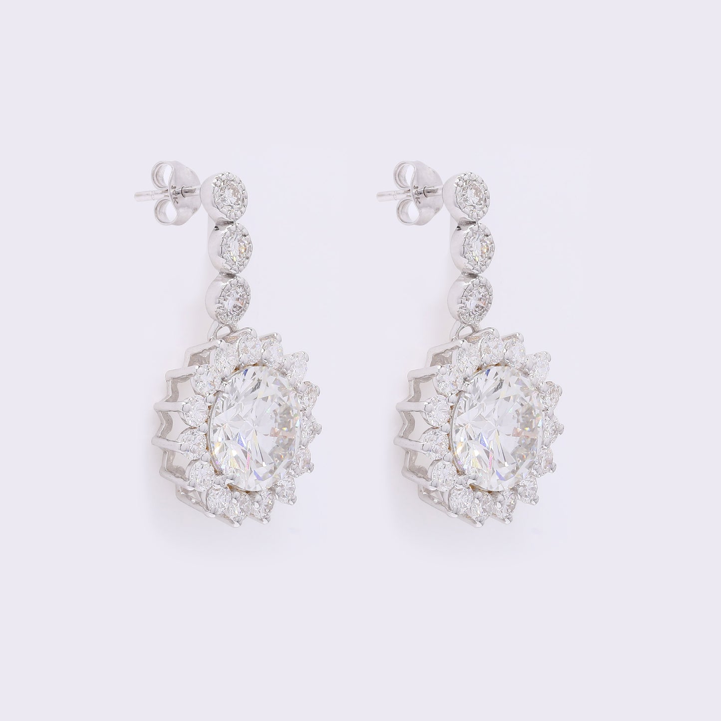 4.16 Carats Lab Grown Diamond 14K Gold Earrings