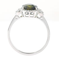 2.55 Ct Oval Mixed Cut Natural Bi-Coloured Sapphire 950 Platinum Ring