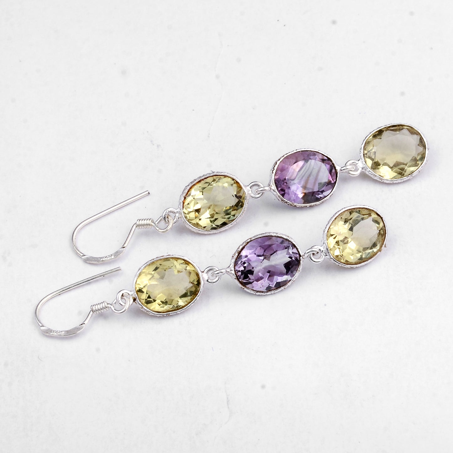 10.40 Ct Amethyst 925 Sterling Silver Earrings