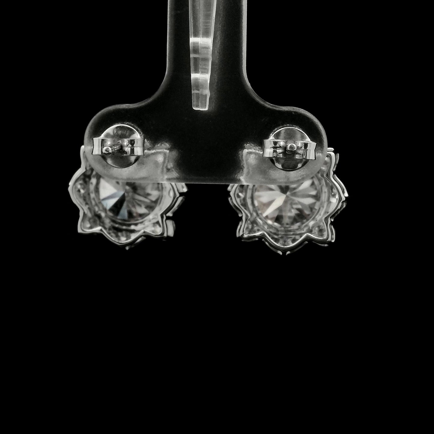 5.13 Ct Round Lab Grown Diamond 14K Gold Earrings