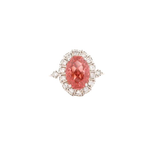 3.43 Carats Pink Lab Grown Diamond 14K Gold Ring