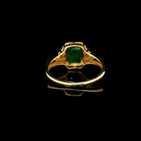 1.50 Ct Octagon Step Cut Natural Emerald 14K Gold Ring