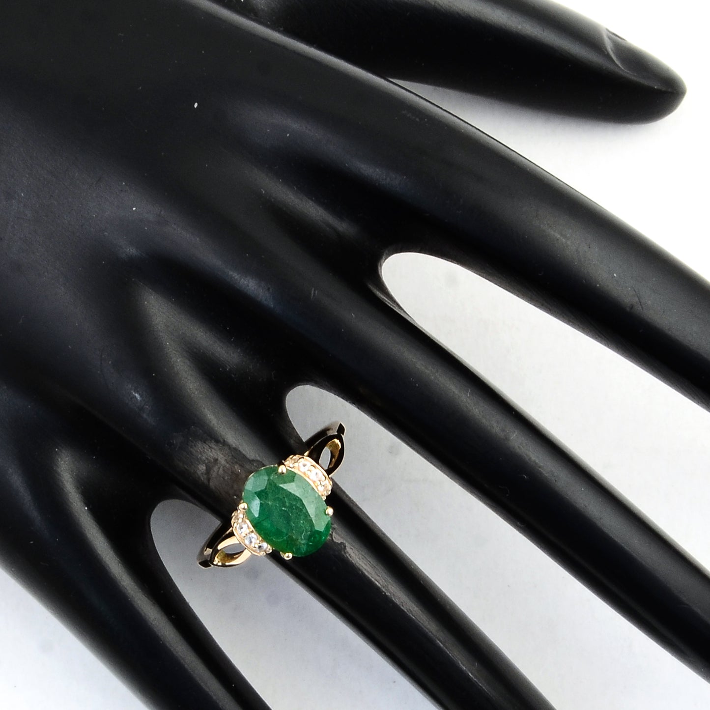 2.18 Ct Oval Emerald 14K Gold Ring