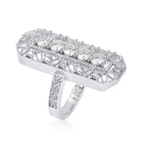 1.75 ct. Moissanite Round Sterling Silver Women Ring Size 6