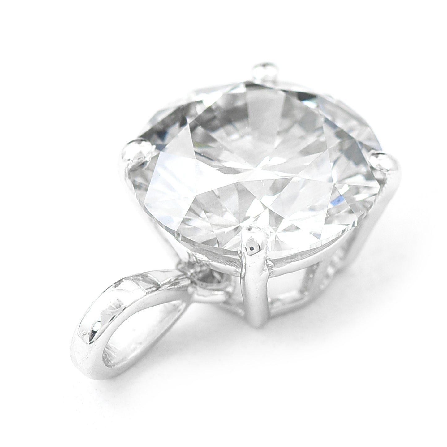 3.06 Carats Lab Grown Diamond 14K Gold Pendant