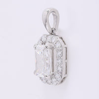 2.56 Carats Lab Grown Diamond 950 Platinum Pendant