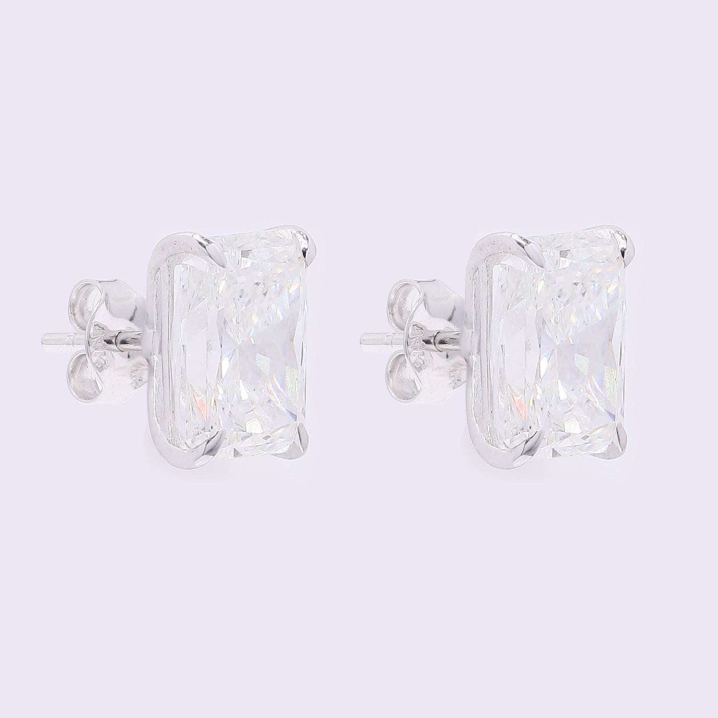3.74 Carats Lab Grown Diamond 14K Gold Earrings
