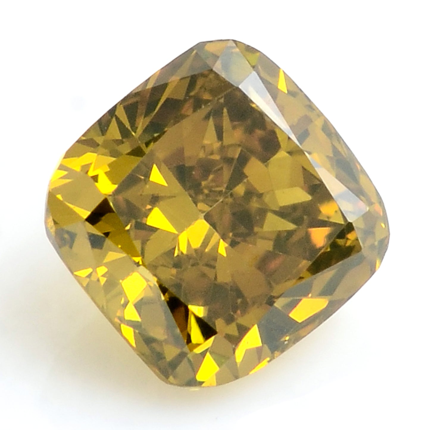0.49 Carat Yellow Diamond Cushion Loose Gemstone