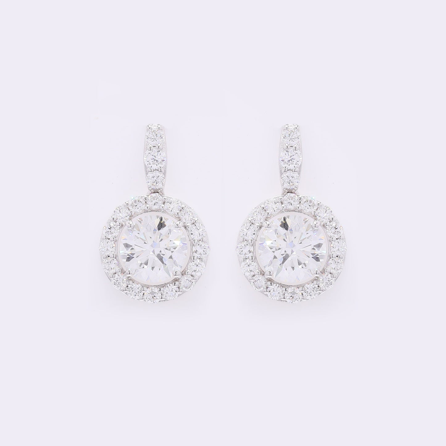 4.36 Carats Lab Grown Diamond 14K Gold Earrings