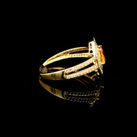 0.81 Ct Oval Multi Sapphire 14K Gold Ring