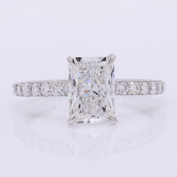 2.41 Carats Lab Grown Diamond 950 Platinum Ring