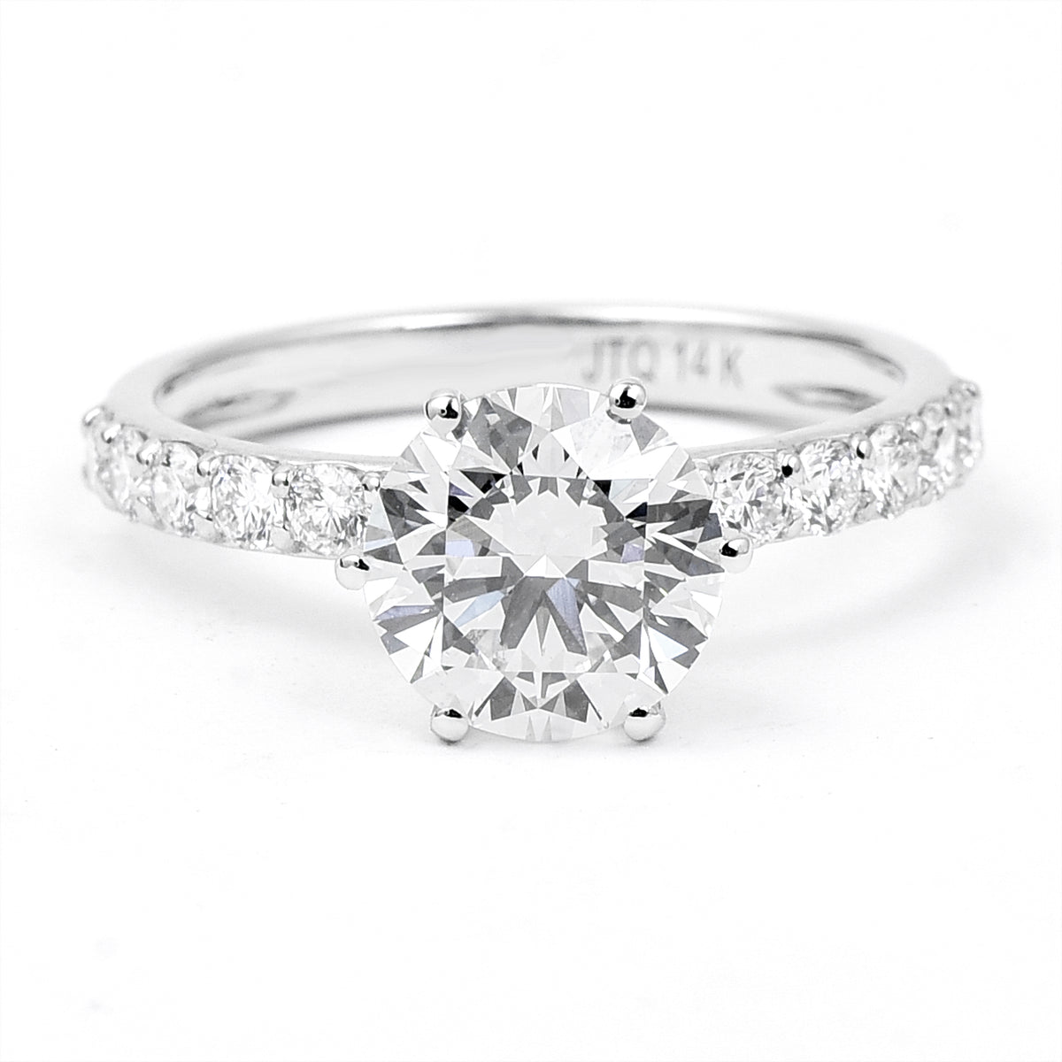 2.45 Carats Lab Grown Diamond 14K Gold Ring