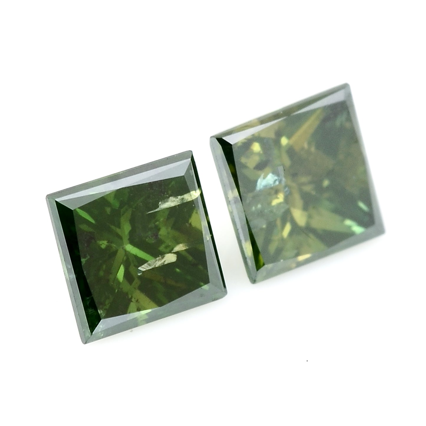 0.58 Green Diamond Sqaure Loose Gemstone