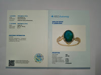 2.35 Ct Oval Natural Emerald 14K Gold Ring